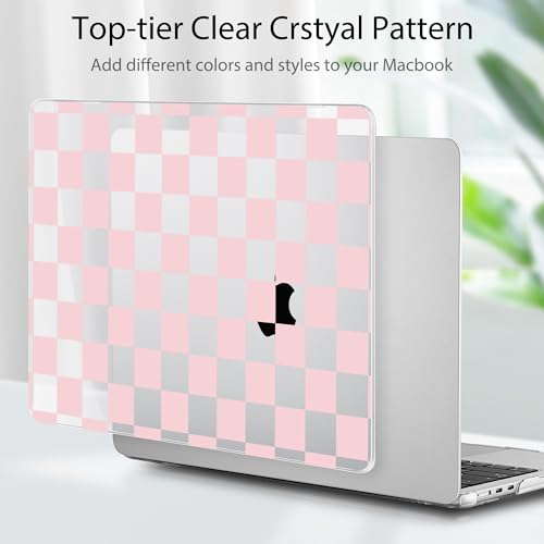 Image of Tuiklol for MacBook Air 13 inch Case M5 2026 M4 2025 M3 2024 M2 2022 Release Model A3449 A3240 A3113 A2681,Plastic Hard Shell Cover for MacBook Air 13.6 with Touch ID, Grid