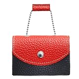 [ザリオグランデ] ポケットティッシュケース 本革 姫路レザー ミニバッグ風 二つ折り 携帯用 ポーチ 日本製 【ZAG-207T】 (ネイビー×レッド)