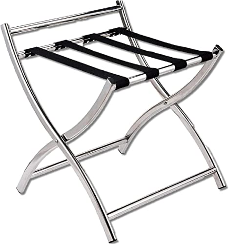 bingomiynhg Portaequipajes para habitación de huéspedes, Soporte Plegable para Maleta, portaequipajes para Hotel, Respaldo, Tubo en Forma de Huevo, portaequipajes de Acero Inoxidable, Cuatro c
