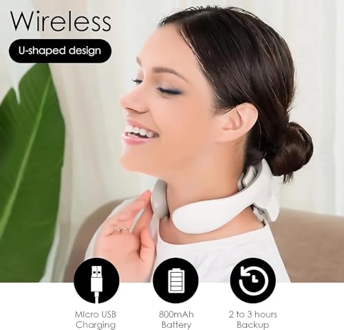 Image of Electric Neck Massager with Heat | Pain Relief Deep Tissue, Intelligent High-End Shiatsu Vibrating Neck Massage | Electric Massager for Neck Relaxation, Wireless Massager for Home and Office (Stanard)