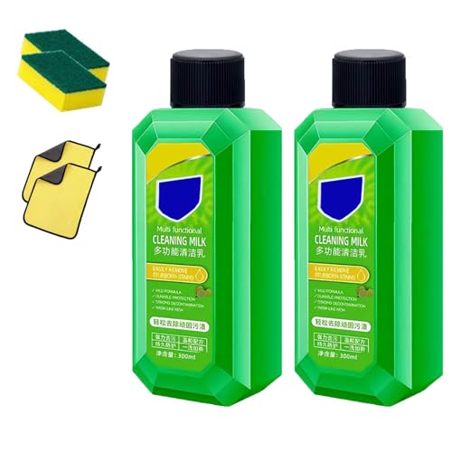 Reinigungsmilch-Hausreiniger, leistungsstarke multifunktionale konzentrierte Reinigungslotion, schwerer Ölfleckenreiniger, wirksame Mehrzweckreiniger, Multiszenen-Reinigungsmittel (2pcs)