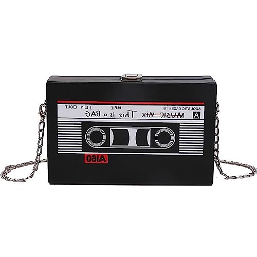 Borsa a Tracolla Vintage: La radio borsa da sera è adatta per riporre telefoni cellulari, cosmetici, monete, chiavi, carte, dolci o altri piccoli oggetti.