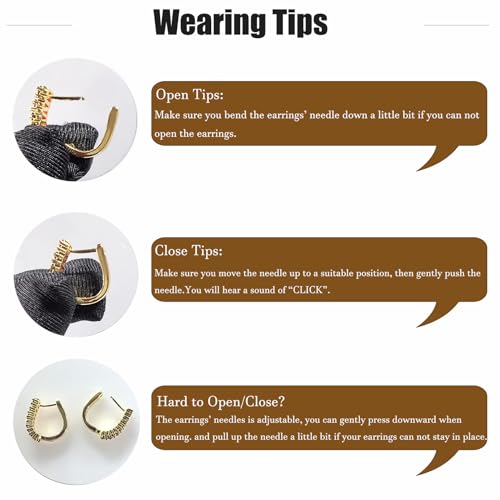 Christmas Gold Earrings for Women,Fashion Christmas Rhinestone Earrings,Holiday Crystal Hoop Earrings Festival Trendy Jewelry3