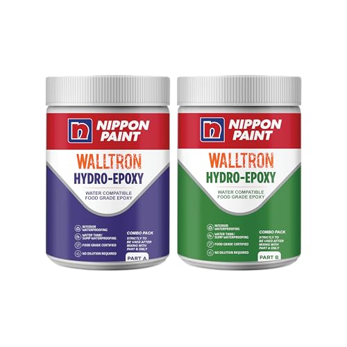 Image of Nippon Paint Walltron Hydro Epoxy (1 KG) | 2-Component High-Performance Epoxy Waterproofing & Concrete Coating System | For Roofs, Water Tanks, Basements, Bathrooms & Damp Walls