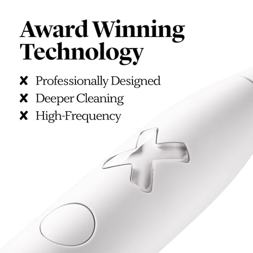 Image of Made by Dentists PRO‑X Sonic Electric Toothbrush for Adults - 70‑Day Battery on One Charge, Dentist‑Designed Whitening Rechargeable Toothbrush, 3 Brush Heads & Travel Case, 3 Modes, White