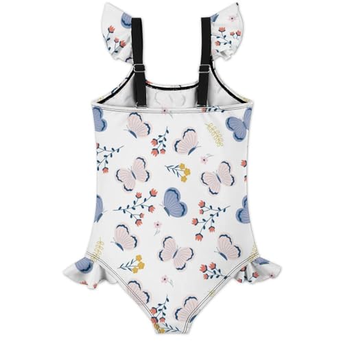 Image of Girls One Piece Swimsuit Lovely Cute Animals Ruffles Swimwear Bathing Suits 3-12 Years