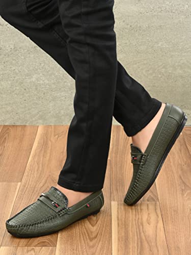 Image of FOOTLOOSE Stylish Grey Comfort Loafers for Men's