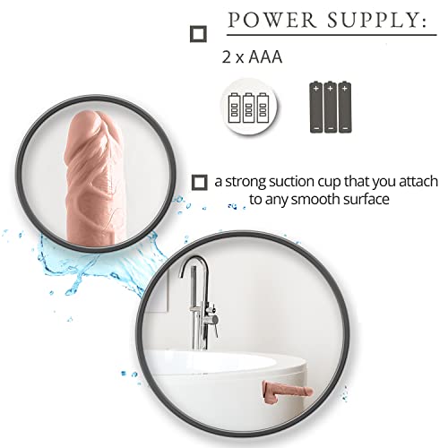 D24-6 Realistische dildo met mooie eikel, zuignap, rubberen penis, dildo gay seksspeeltje vrouwen vibratie, erotiek voor beginners siliconen stimulator realistische dildo's multi-vibratie - Afbeelding 7