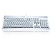 EagleTec KG010 Mechanical Keyboard Wired Ergonomic Brown Switches Equivalent for Office PC Home or Business (White Keyboard Not Backlit)