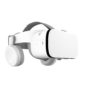 3D Virtual Reality VR-Headset mit Hi-Fi Bluetooth-Audio, IMAX VR-Brille für Filme & Videospiele | Kompatibel mit 4,7–6,5″ Smartphones- (Weiß)