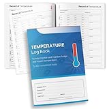 Carnet de température alimentaire A5 | Registre de sécurité alimentaire conforme à la norme HACCP | Journaux de température hebdomadaire de 6 mois | 4 lectures quotidiennes | Cafés, restaurants