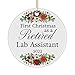 Lab Assistant Retirement Ornament for Christmas Tree - Retired Lab Assistant Gifts - Happy Xmas 2022 Party - Technician Laboratory Medical Tech Research Phlebotomist - Round Shaped