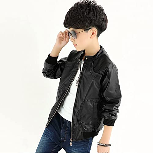 Children Collar Motorcycle Faux Leather Coats Kids 𝚛 PU Soft Leather Jackets Girls Leather Jacket2