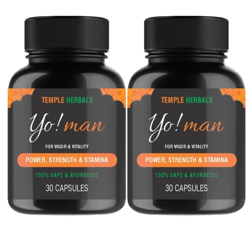 Temple Herbals Yoman | Ayurvedic Strength Booster | Stamina & Vitality For Men | Performance Booster | Pack Of 2 Temple Herbals Yoman | Ayurvedic Strength Booster | Stamina & Vitality For Men | Performance Booster | Pack Of 2