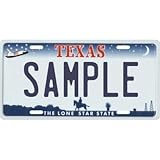 Your Name Your State Custom Metal License Plate - Choose from All 50 States (Texas, 6