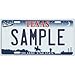 Your Name Your State Custom Metal License Plate - Choose from All 50 States (Texas, 6" x 12" Standard Thickness (.030"))
