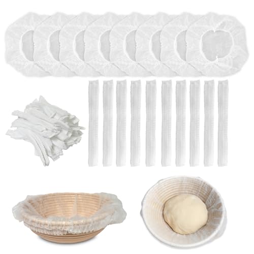 100 Pcs Disposable Non Woven Banneton Liners Non Stick Bread Proofing Basket Covers for Sourdough Dough Rising, Perfect for Bread Baking Supplies