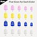 Ryetvok Guitar Fingertip Protector Silicone Thimble 20 PCS Rubber Finger Tips with 5 Sizes (XS-XL),4 Colors for Hand Embroidery Sewing, Carving, Comfort Grip for Guitarists, Office Workers