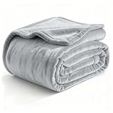 Beddora Fleece Blanket Throw Size Grey Color Luxury Anti-Static Fuzzy Soft Microfiber Blanket for Couch, Sofa and Bed (60x50 Inch, Grey)