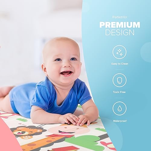 KIDOOLA Tappeto Gioco Bambini - Double Face Tummy