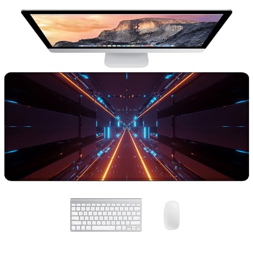 JJ PRIME - Tappetino Mouse XXL 900x400 MM Copri Scrivania | Tappetino Scrivania Grande | Tappetino Computer Da Scrivania | Desk Mat Gaming Mousepad XXL - Tappetino Per Mouse Tappeto Pc (Neon A)