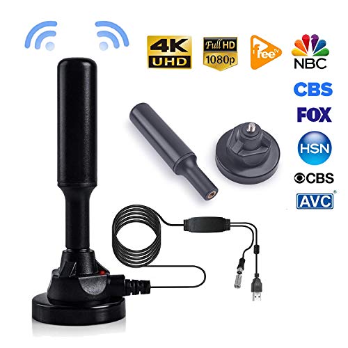 TV Antenna Indoor HD Digital Television Antenna 80-120 Miles Long Range Reception