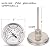Measureman Fully Stainless Steel Pot, Kettle, Brewing Bimetal Thermometer, 3" Dial, 4" Stem, 0-250 deg F/-20-120 deg C, +/-1% Accuracy, Adjustable, 1/2" NPT Back Mount