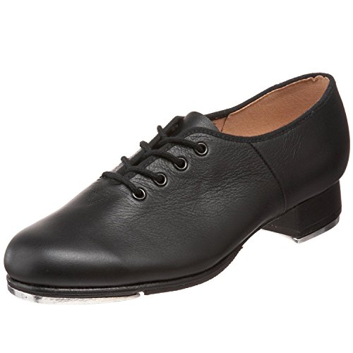 Bloch Girls Girl's Jazz Tap Full-Sole Leather Tap Dance Shoes, Black, 1 X US Little Kid