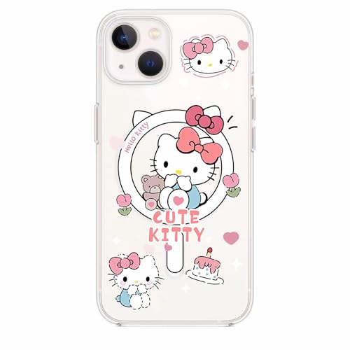 NICEHOLI iPhone 15Prop P[X TI̖LN^[ 킢N~ MagSafeΉ  TPUf ^n[LeB ϏՌ ŉ΂ݖh~ {iiPhone 15Pro -Kittyj