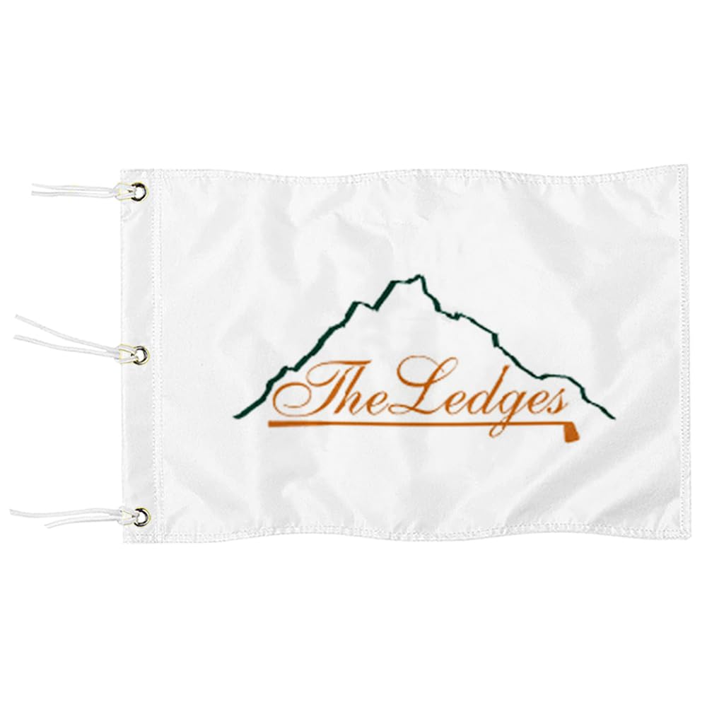 2BUT The Ledges Golf Club Golf Pin PGA Flag Practic Putting Green Golf Flag For Backyard Garden Double-Sewn 600D Nylon Miniature Pin Flag (20