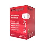 Vivioptal Active, 90 Softgels, Ginseng & Omega 3, Multivitamin & Multimineral, Gluten Free, German Formula