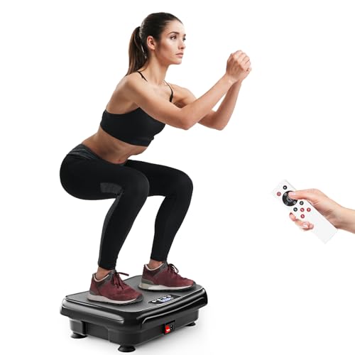 Vibration Plate Exercise Machine: TISSCARE Mini Vibrating Plates for Lymphatic Drainage and Weight Loss, 400Lbs Capacity Full Body Power Shake Workout Platform for Home Cardio Fitness