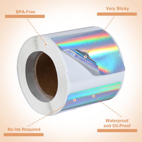 Nogeqi 200 Stück Etiketten für Phomemo M110 M120 M200 M220, 40 x 30 mm, Laser Thermo Etiketten Rolle Selbstklebend Etikettenband für Haus Büro Schule