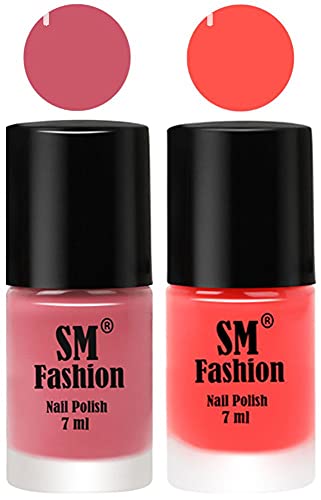 Image of Long Lasting Nail Polish | Nail Paint Combo 7 ml Each) - Set of 2 Nude Pink-Baby Pink
