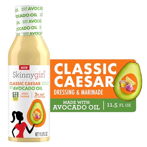 Image of Skinnygirl Sugar Free Gluten Free Avocado Oil Salad Dressing, Creamy Caesar, 11.5 Ounce (Pack of 2)