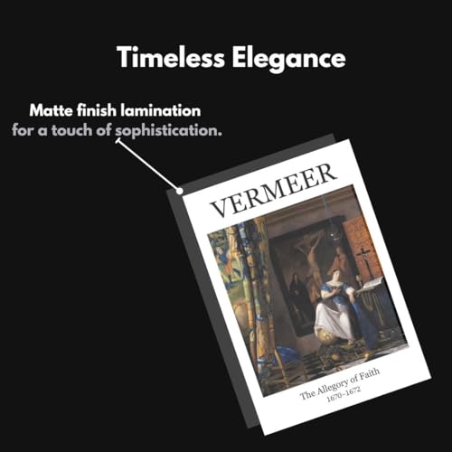 Image of Vermeer Paintings Poster Polaroids | Aesthetic 15 Mini Posters (8.6 x 6 cm) | Posters of Vermeer's The Alley, Girl with a Pearl Earring Paintings and more | Vermeer's Poster (Vermeer, 15)