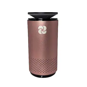 KIKI PURE A2 UV & HEPA Portable Air Purifier - 5.6in tall, 11 oz. Ideal for Travel, In-Car, ROSE GOLD.