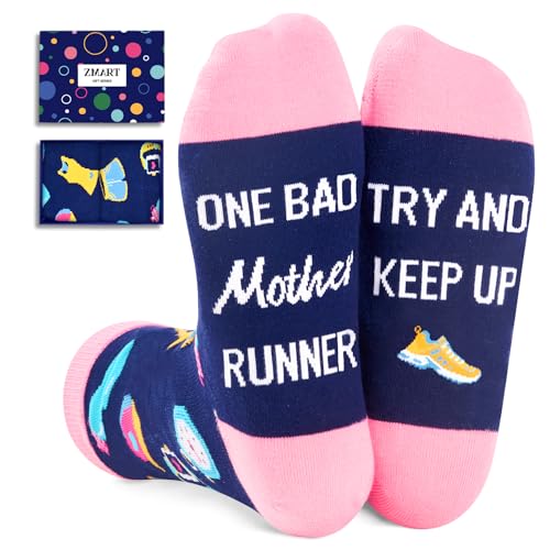 Zmart Gifts for Runners Female Women - Running Gifts for Her, Novelty Running Socks for...