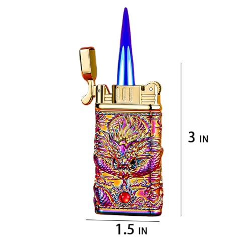 Encendedor Vintage de Metal con Llama Ajustable y Resistente al Viento miniatura 4