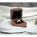 WisePoint Personalized Wooden Ring Box, Mini Engagement Ring Holder Box with Single Slot, Square Wedding Rings Box for Rings, Elegant and Retro RingHolder Box for Wedding, Ceremony (black)