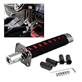 KVAEY Samurai Sword Shift Knob, Automotive Katana Manual Transmission Gear Shift Handle, Universal Aluminum Alloy Stick Shift Knob for Most Manual Vehicles, Car Accessories (Black+Red)