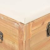 vidaXL Aufbewahrungstruhe mit Auflage Stauraum Aufbewahrungsbox Truhe Truhenbank Sitztruhe Sitzbank Sitzhocker Flurbank Bank 80x40x40 cm MDF - 4