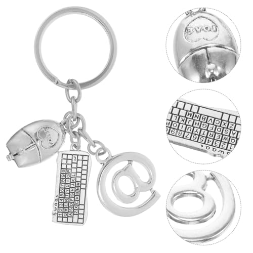 Mikikit Llaveros de Computadora 2 Piezas, Colgantes de Aleación de Zinc Duradera Diseño de Teclado y Ratón, Accesorios para Mochila y Bolso, Obsequio Temático para Amantes Tecnología - imagen 8