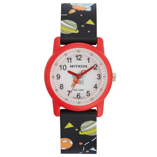 Image of Miykon Kids Watches for Boys and Girls - Educational Time-Telling Gift for Kids Aged 3-15, Toddlers, Preschoolers, and School-Aged Children - Easy to Read Analog Watch, Soft Resin Band, Japanese Quartz, 100M Water Resistant