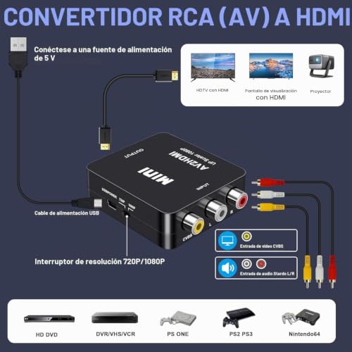 La Mejor Lista de Convertidor hdmi a rca - los más vendidos. 17 Imagen adicional