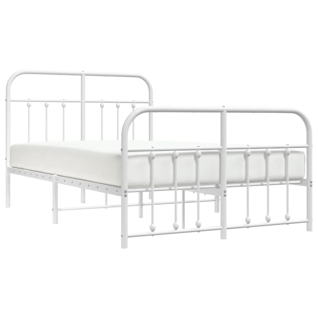 Homgoday Fotelik z zagłówkiem i poddaszem biały metalowy 120 x 190 cm, zagłówkiem łóżka, podwójnym zagłówkiem, oparciem do łóżka i sofy
