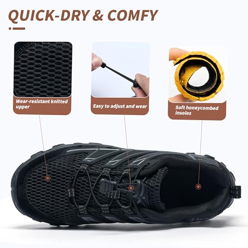 Alibress Water Shoes for Women Men Slip-on Hiking Water Shoes Quick-Dry Aqua Beach Swim River Shoes3