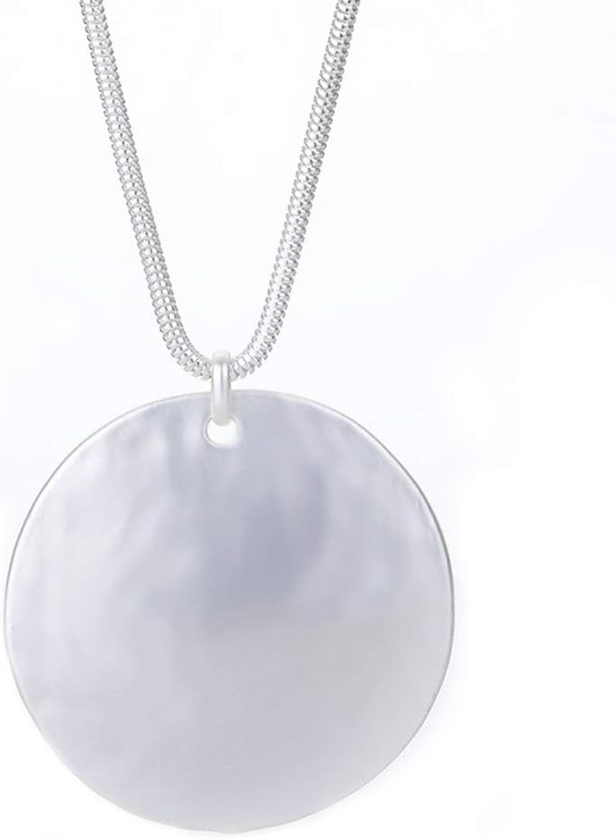 Large Pendant Necklace Silver Gold Chunky Chain Costume Bohemian Necklaces for Women with Gifts Box