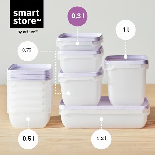 SmartStore Frischhaltedosen mit Deckel und Kühlschrank Organizer 0.3L 6er Set | Geeignet für Kühlschrank und Gefrierschrank… – Ansicht 5
