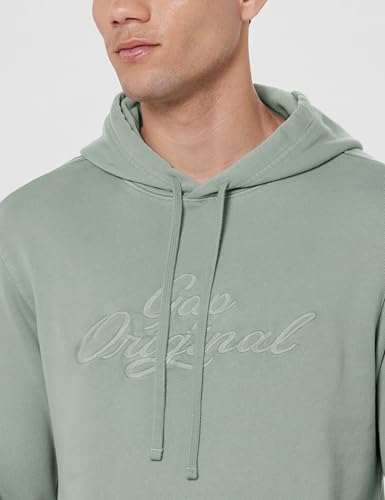 Image of Gap Men's Full Sleeve Hooded Neck Standard Fit Brushed Sweatshirt,Lt.Brown,XS